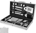 18-Piece BBQ Grill Accessories Set | Ultimate Grilling Tools for Men - Heavy Duty Stainless Steel BBQ Utensils Kit with Aluminum Case & Grill Brush for Dad (18pcs)