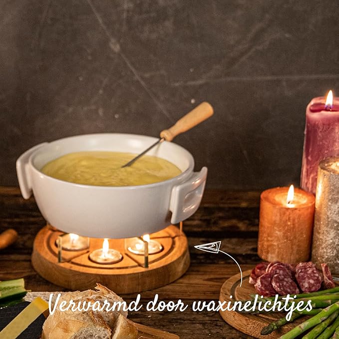 Boska Twinkle Cheese Fondue Pot - Great for Meat, Chocolate, and Cheese Snack - Serve 4 Persons Wedding Registry Items Kitchen Gifts for Family Housewarming - Use with Fondue Sticks