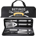 Retirement Gifts for Men, Retired Gifts for Men, Dad, Grandpa, Coworker, Teacher, Boss, Grilling Accessories, Heavy Duty Stainless Steel Grill Set BBQ Grill Tools for Outdoor Grill with Aluminum Case