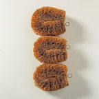 Pack of 3 Tawashi Vegetable Scrub Brush,100% Natural Coconut Coir Fiber VegetableBrush, Ideal for Fruit Scrub, Kitchen Cleaning Needs, Kamenoko Japanese Design