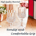 Plastic Wine Glasses, Plastic Goblets Vintage Style Cordial Unbreakable Drinking Glasses, Reusable Drinkware for Wedding Reception, Grand Event Party Supplies,Mother's Day(24, Transparent)