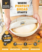 CRUSTLOVE Sourdough Kit inkl. 7 different Bread Making Tools like a 9 inches Sour dough Banneton Bread Proofing Basket - Bread Making Kit, Banneton-Basket, Sourdough-Starter-Kit-Supplies, Baking-Kit