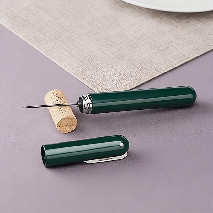 IPEROT Wine Bottle Opener, IPEROT Air Pressure Wine Corkscrew With Cutting Wine Bottle Foil Knife, Effortlessly Open Wine Bottles Without Damaging Corks, Easy-to-Use (Green)