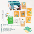 eat2explore Kids Real Dessert Baking Kit for Families | Includes 3 Recipe Cards from Sweden, Croatia and Austria with Key Ingredients, Baking Tools, Perfect for Families and Homeschooling | Europe
