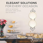 TRIPAR Augusta Narrow Vertical Plate Rack, Black Display (2 Tiers) - Lightweight & Durable - Contains 2 Non-Adjustable Brackets - Elegantly Display Plates, Tiles, Artwork, & More
