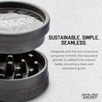Santa Cruz Shredder Grinder for Herbs Knurled Top for Stronger Grip 2-Piece Medium 2.2 (Black)