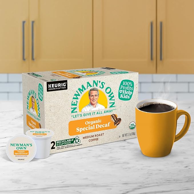 Newman's Own Organics Special Blend Decaf Keurig Single-Serve K-Cup Pods, Medium Roast Coffee, 72 Count