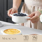 MALACASA Mini Cocotte Set - 14 OZ Small Casserole Dishes with Lids and Handles, Ceramic Mini Dutch Oven Set of 4, Small Baking Ramekins for Lasagna, Soufflé, Oven, Microwave & Dishwasher Safe, Series BAKE.BAKE