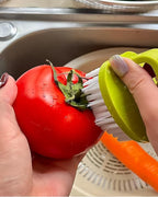 Vegetable Scrubber Brush- 3 Pack Fruit and Vegetable Brushes,Vegetable Brush Scrubber for Food,Veggie Wash Brush with Stiff Bristles Vegetable Cleaner Brush for Fruits,Potatoes,Carrots & More