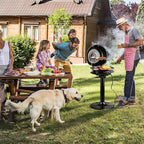 Electric Grill, CUSIMAX Electric Indoor/Outdoor Grill, 1600W Portable BBQ with Lid for Indoor & Outdoor Use, Adjustable Heat, Removable Stand Grill for Cookouts, BBQ Gatherings, Small Spaces