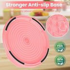 Chicken Shredder Tool Twist Large - 10'' Pro Meat Shredders for Chicken Breast,Visible Kitchen Gadgets Grinder Machine with Brush,Strong Anti-Slip Strip,Ergonomic Handle,BPA Free (Pink)