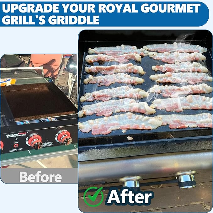 Portable Top Griddle for Royal Gourmet GD4002T, Cast Iron Griddle Plate, Royal Gourmet accessories, Outdoor BBQ Cooking Camping, Flat Top for Royal Gourmet 4-Burner Gas Grills