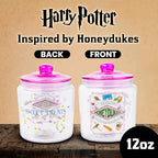 Silver Buffalo Harry Potter Hogsmeade Honeydukes Treats Glass Cookie Snack Candy Jar With Lid (Small)