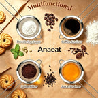 Anaeat Fine Mesh Strainers - Premium Stainless Steel Colander Sieve Sifters, with Durable Mesh and Sturdy Handle, Excellent for Sifting Dry ingredients, Flour, Pastas, Rice, Tea (3.15"）