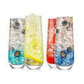 Champagne Flutes Stemless 9.4oz | Set of 2 Elegant Clear Crystal Glass Drinkware w/Narrow Rim Seamless Bowl, Lead-Free Dishwasher Safe Sparkling Wine Glassware Perfect for Any Occasion by NutriChef