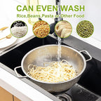 Gulex Colander Stainless Steel 3-Quart, Strainer for Kitchen Food, Dishwasher Safe
