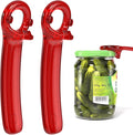 2 Pcs Readaeer Jar Opener for Weak Hand & Seniors with Arthritis (Red)