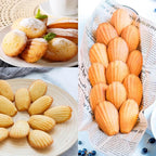 2 PCS Silicone Madeleine Pan, 9 Cavity Madeline Baking Pan, Shell Shaped Cookies Cake Pan