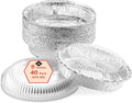 Mr Miracle Pack of 40 Disposable Aluminum Foil Pans with Clear Lids –9 Inch Circular Aluminum Pans, Ideal for Baking, Storing, Heating, Serving - Round Foil Pans with Lids