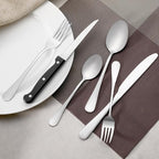8 Pcs Forks and Spoons Silverware Set, Food Grade Stainless Steel Flatware Cutlery Set for Home, Kitchen and Restaurant, 4 Dinner Fork(8") and 4 Teaspoon(6.7"), Mirror Polished, Dishwasher Safe