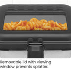 Chefman Fry Guy, The Most Compact & Convenient To Deep Fry Comfort Food, Restaurant-Style Basket With A 1.6-Quart Capacity, Easy-View Window & Adjustable Temp Control, Stainless - 1.5 Liter