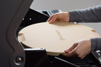 Pizza Stone, 15" Round Pizza Stone for Oven Grill BBQ, Cordierite Baking Stone for Pizza Bread Pie, Unique Built-in 4 Handles Cooking Stone