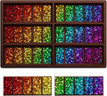 Ziliny Dot Holographic Chocolate Bar Mold Silicone, Rainbow Light Effect Chocolate Bar Deep Thick Molds for DIY Candy Dessert Baking, Candy, Wax Melts, Cake Decoration (Rectangle)