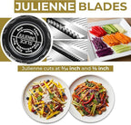 Gramercy Adjustable Mandoline Food Slicer, Mandoline Slicer for Kitchen, Mandolin, Potato, Tomato, Carrot, Vegetable, Fruit and Onion Cutter - Stainless Steel - INCLUDING 1 Pair Cut-Resistant Gloves