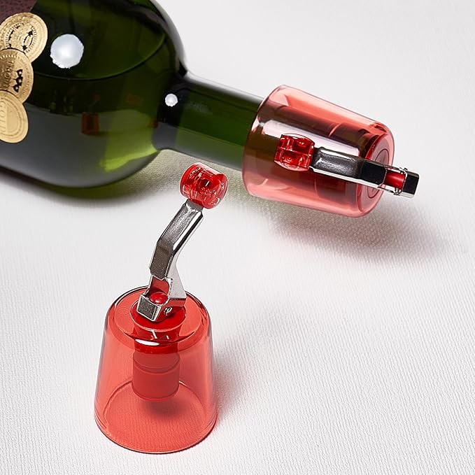 2-Pack Wine Stopper & Airtight Sealers Keep Wine Fresh - Reusable Leakproof Stoppers for Standard Red/White/Rosé Bottles, for Party, Bar, Home Kitchen, Decorative Gift (White)