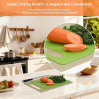 Luckyiren Plastic Cutting Board Set, 3 Pack Small Chopping Boards for Kitchen, BPA-Free, Dishwasher Safe, Color Coded Boards Pads for Meat Vegetable Fruit, Easy Grip Handle, Non-Slip, Space Saving