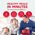 Dash Tasti-Crisp™ Air Fryer - AirCrisp® Technology - Compact Design with Adjustable Temperature Control - Nonstick Fry Basket & Auto Shut-Off Feature - 2.6 Quarts - Red