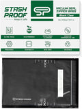 Stash Proof Resealable Zipper Vacuum Seal Bags 8" x 12" (100 Count) 5.5 Mil (Black and Clear) - BPA Free Commerical Grade Food Saver for Storage, Sous Vide, and Meal Prep Sealer Bag