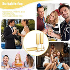 24 PCS Amber Champagne Flutes Plastic 5.4 Oz Acrylic Champagne Glasses Mimosa Flutes Glass Colored Sparkling Wine Glass Reusable Amber Toasting Glasses for Weddings Party Bar Birthday Use