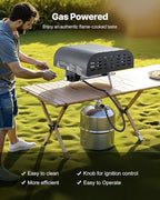 VEVOR Propane Outdoor Pizza Oven, 12 Inch Gas Pizza Maker, Portable Pizza Cooker with Thickened Pizza-Stone, Carry Bag, 3 Layers Pizza-Oven for Outside Backyard Patio Camping, Black