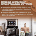 Coffee Replacement Brew Basket Spring Loaded Stopper Kits for Cuisinart Coffee Makers, Coffee Machine Accessory Compatible with Cuisinart DCC-1200, DCC-1200BCH, DCC-1200BW Brew Basket, 2 Pack