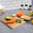 2XLarge Cutting Board, 20" Bamboo Cutting Boards for Kitchen with Juice Groove and Handles Kitchen Chopping Board for Meat Cheese board Heavy Duty Serving Tray, 2XL, Empune