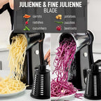 Zulay Kitchen Rotary Cheese Grater 5 Blade Cheese Shredder - Manual Hand Crank Cheese Grater With Reinforced Suction & 5 Interchangeable Drums - Easy to Use, Vegetable Chopper Round Mandoline Slicer