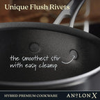 Anolon X Cookware/Pots and Pans Set, 8 Piece, Dark Gray