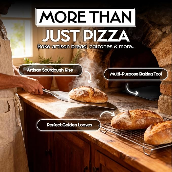 Pizza Steel for Oven | Made in USA | 16" x 14.25" | Pre-Seasoned Baking Steel for Bread, Pizza, Sourdough & More | Premium Quality Crust at Home | Use in Oven, Grill, BBQ |