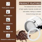 Silicone Sealing Ring Aluminum Replacement Filter 1 Cup For Stove Top Espresso Maker Replacement Filler Parts Set Includes 1 Filter and 3 Upgraded Silicone Fings