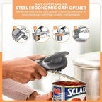 Bellemain- Safe Cut Stainless Steel Ergonomic Can Opener, Manual, Smooth Edge Perfect For Home Chefs and Restauraunts