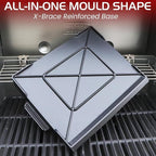 Cast Iron Griddle, Universal Stove Top Flat Griddle Charcoal Gas Grill Pan Insert for Weber Charbroil Nexgrill Replacement Parts Cooking Plate Outdoor Camp Tailgating Teppanyaki Accessory 17" x 13"