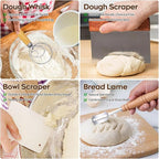 Dimpola Banneton Proofing Basket for Sourdough Bread, Handmade & Natural Rattan - Round Dough Rising Basket for Baking - Perfect for Artisan Breads (Round of 2 Gift Set)