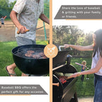 Baseball BBQ | 'Slider' Multi-Tool Spatula | BBQ Grilling Accessories & Utensils for Baseball Fans| Unique Wooden Bat Handle & Quality Stainless Steel Design | Ideal Gift for Dads or Grill Master