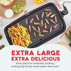 Dash Deluxe Everyday Griddle - Electric Griddle with Removable Plate - Nonstick, Easy-Clean Surface & Anti-Slip Base - Recipe Book Included - Navy