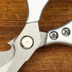8.5" Kitchen Scissors for Food Chef Scissors Heavy Duty Culinary Scissor Full Metal Professional Sharp Kitchen Shears for Cooking Chicken Meat Pizza, Silver