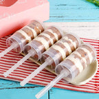 24 Pack Cake Push Pop Containers with Lids, Muti-purpose Push Pop Cake Containers, Reusable Plastic Cake Push-up Pop Shooter for Cupcake, Confetti, Homemade Ice Cream,Desserts