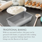 Chicago Metallic Loaf Pan, Commercial II, 1-Pound | Uncoated | Traditional | Pack of 2