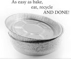 9" Aluminum Foil Pie Tins (25 Pack), Disposable Aluminum Pie Pans, Foil Pans for Baking, Cooking, Freezer Safe, Round Foil Pans, Foil Plates Perfect for Quiche, Tarts, Pies, & Takeout Spare Essentials