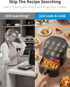 COMFEE' Compact 2.1 Quart Air Fryer with 12 Presets Menu Options, Adjustable Timer & Temperature Control 180-400 degrees F, Dishwasher-Safe Nonstick Fry Basket